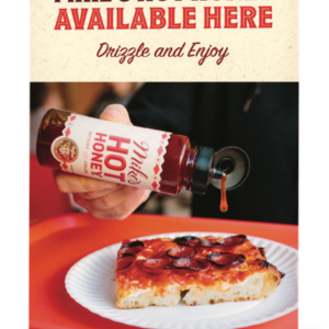Mike's Hot Honey Easel-style Counter Pizza Sign